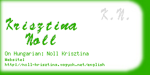 krisztina noll business card